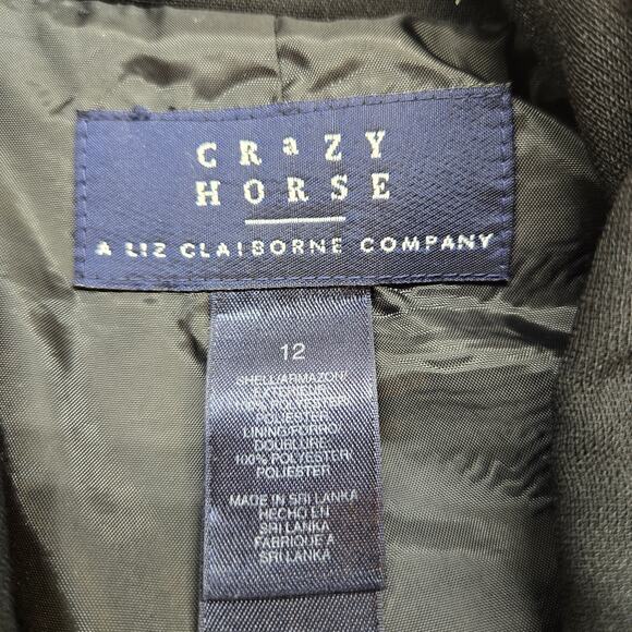 Liz Claiborne Women's Blazer 12 Black Buttons Misses Size Large L Coat Jacket - Picture 5 of 6